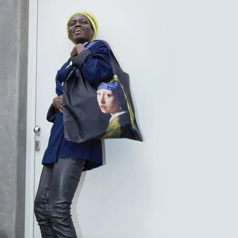 LOQI Falttasche Johannes Vermeer „Mädchen mit Perlenohrring“ recycelt