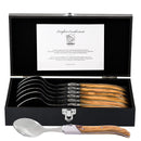 Laguiole "Luxury Line" 6 Lepels - Olijfhout