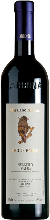 Nebbiolo d'Alba - Bricco Barone 2019 - Marziano Abbona - rode wijn