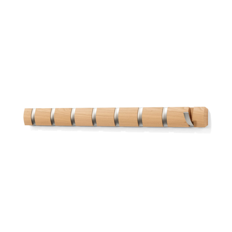 Umbra Flip Kapstok 8 hook - naturel hout