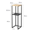 Yamazaki Beistelltisch Tower - Schwarz / Holz