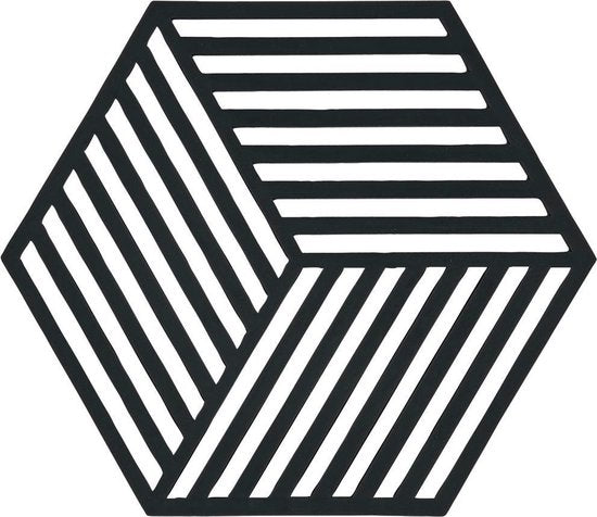 Topfuntersetzer „Hexagon“ Zone – schwarz