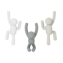 Umbra Buddy set van 3 haken - Wit/Grijs/Beige