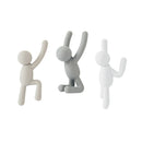 Umbra Buddy set van 3 haken - Wit/Grijs/Beige