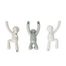 Umbra Buddy set van 3 haken - Wit/Grijs/Beige