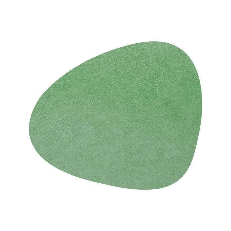 LIND DNA Placemat Curve L - Duurzaam leer - "Hippo" Forest Green
