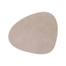LIND DNA Placemat Curve L - Duurzaam leer - "Hippo" Warm Grey