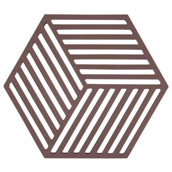 Pannenonderzetter "Hexagon" Zone - Chocoladebruin